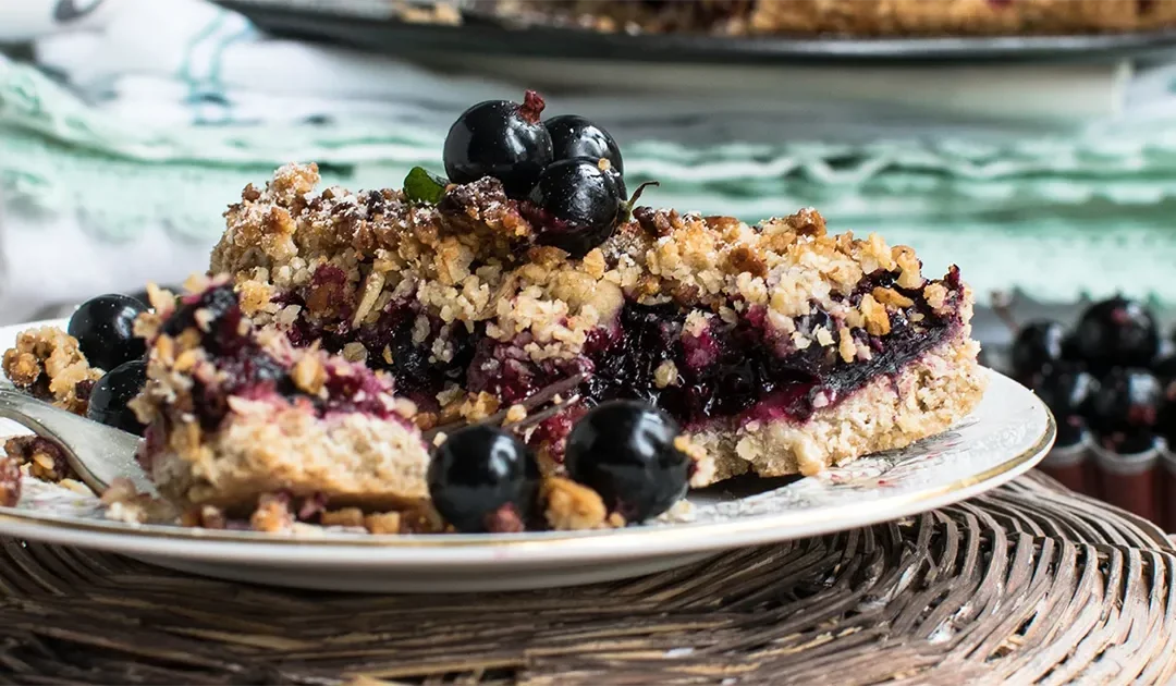 Blueberry Hemp Crumble Bars