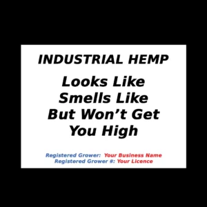 hemp field sign