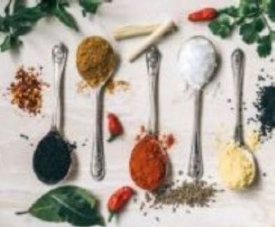 spices in spoons