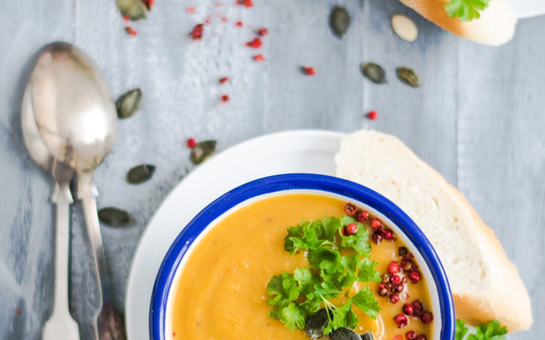 Sweet Potato Soup with Red Lentils & Hemp Hearts